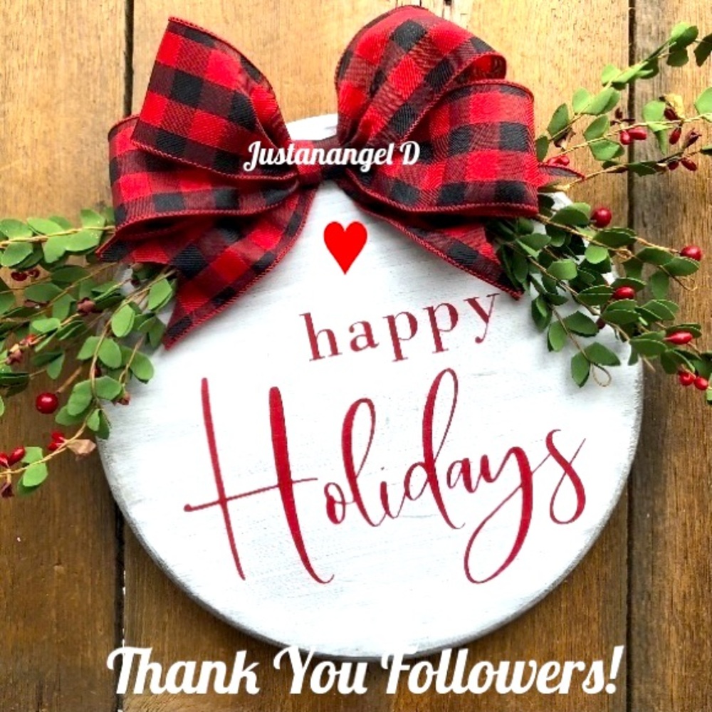 Thank you for following me, & Happy Holidays,✨❤️🎄